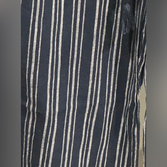 Sonoma Navy & Silver Striped Straight Leg Mid Rise Pants Size M New With Tags - Picture 3 of 16